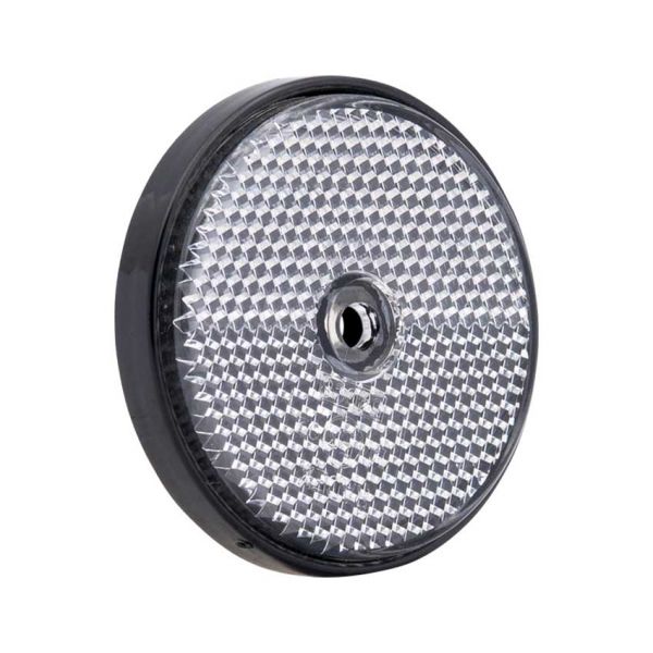 tuin zanger pit Reflector rond 60 mm. wit