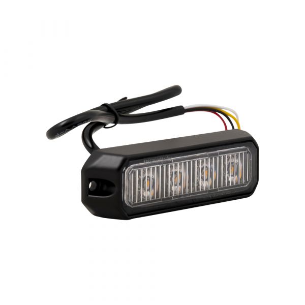 LED Flitslamp 4 LEDs Oranje R65 R10 12W 12V / 24V